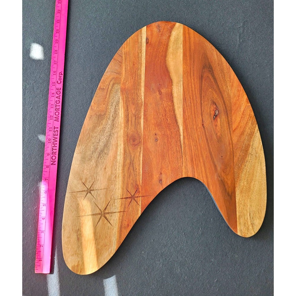 Thirstystone Mid-Century Classics Acacia Boomerang Serve Board, 21.5x15.5